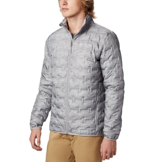 Men's Columbia Delta Ridge Down Jackets Grey | CA-X6CA0