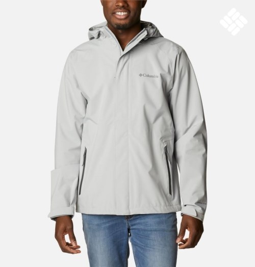 Men's Columbia Earth Explorer Shell Jackets Light Grey | CA-PL504