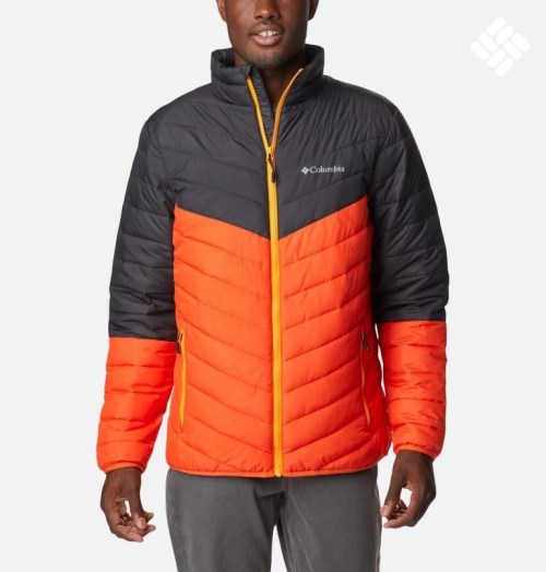 Men's Columbia Eddie Gorge Omni-Heat Infinity Insulated Jackets Black / Orange | CA-D1L58