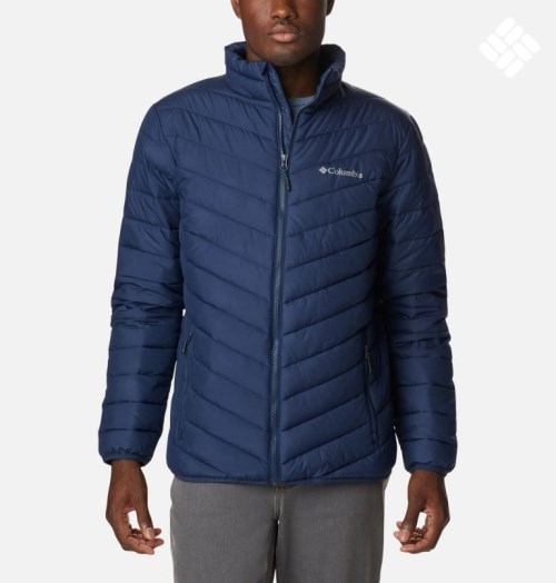 Men's Columbia Eddie Gorge Omni-Heat Infinity Insulated Jackets Navy | CA-E3L1A