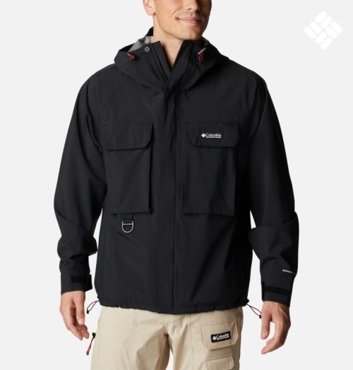 Men's Columbia Field Creek Fraser Shell Jackets Black | CA-H4C68