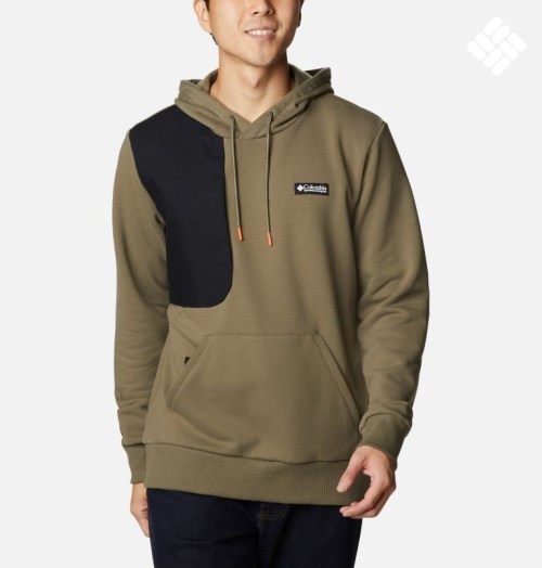 Men's Columbia Field ROC Heavyweight Hoodie Olive | CA-E53LC