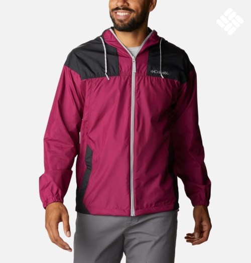 Men's Columbia Flash Challenger Windbreaker Jackets Fuchsia | CA-ECL10