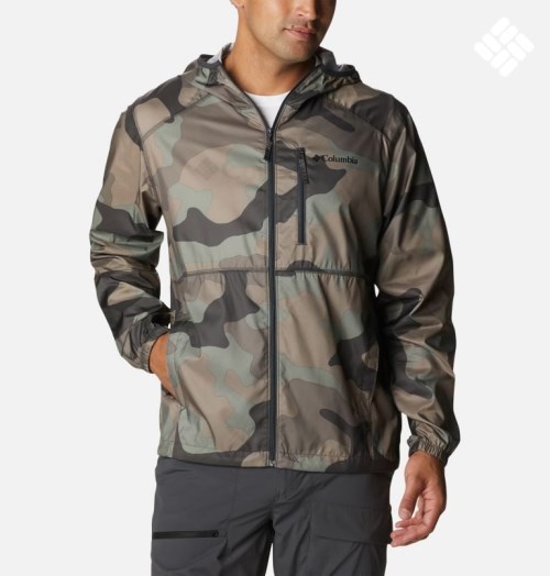 Men's Columbia Flash Forward Windbreaker Print Jackets Camo | CA-S6CL8