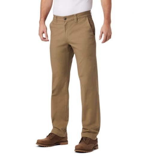 Men's Columbia Flex ROC Pants Brown | CA-G835A