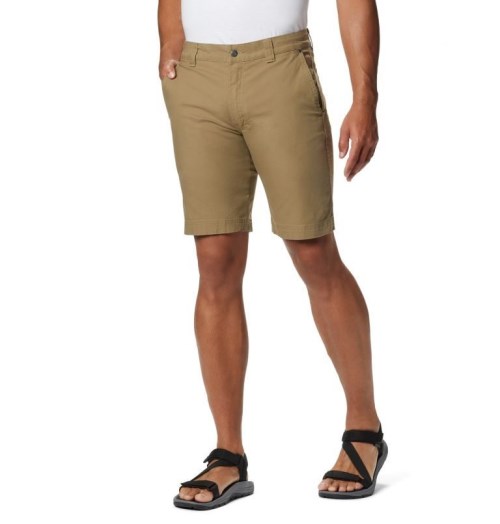 Men's Columbia Flex ROC Shorts Khaki | CA-EA54C