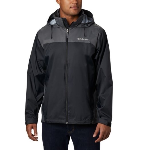 Men's Columbia Glennaker Lake Rain Jackets Black | CA-P1L06