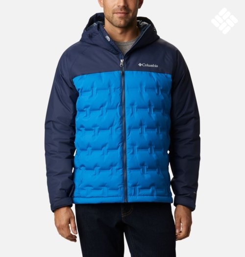 Men's Columbia Grand Trek Down Jackets Blue | CA-OC584