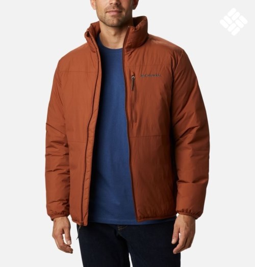 Men's Columbia Grand Wall Insulated Jackets Brown | CA-M403A