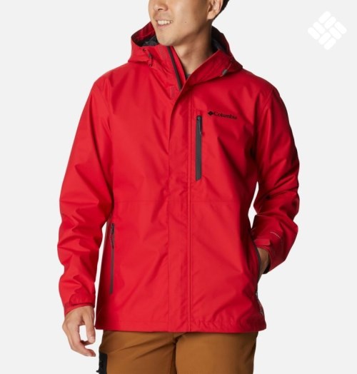 Men's Columbia Hikebound Rain Jackets Red | CA-T6A50