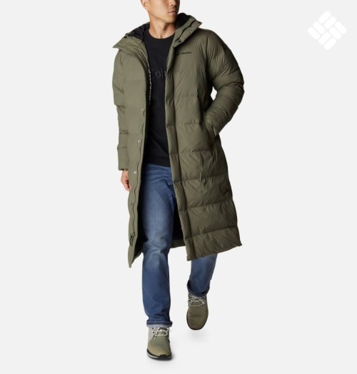 Men's Columbia Hunters Drive Long Parka Jackets Olive | CA-FA410