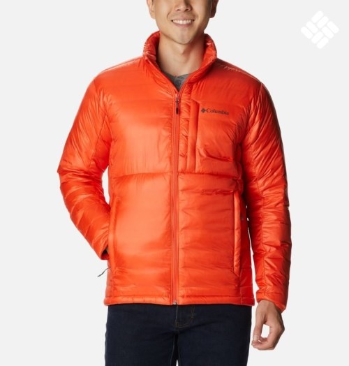 Men's Columbia Infinity Summit Omni-Heat Infinity Double Wall Down Jackets Orange | CA-T6458