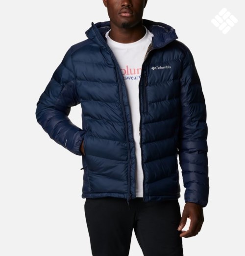 Men's Columbia Labyrinth Loop Omni-Heat Infinity Hooded Insulated Jackets Navy | CA-D836L