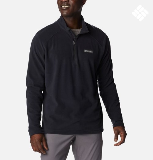 Men's Columbia Lake Aloha Half Zip Fleece Sweatshirts Black | CA-F0L4C