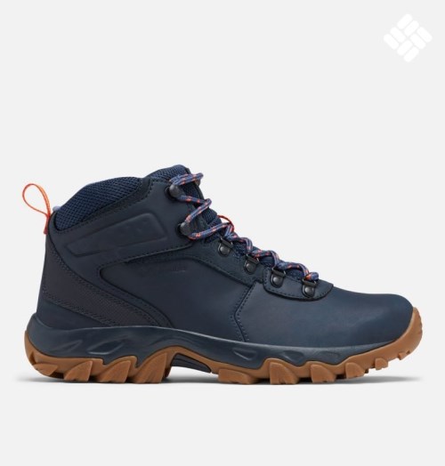 Men's Columbia Newton Ridge Plus II Waterproof Hiking Boots Navy | CA-I4C3L