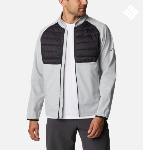 Men's Columbia Omni-Wick in the Element Jackets Light Grey / Black | CA-V0A64