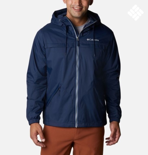 Men's Columbia Oroville Creek Lined Jackets Navy | CA-Q063L