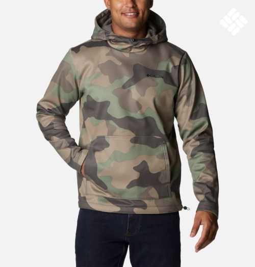 Men's Columbia Out-Shield Dry Fleece Hoodie Camo | CA-G6051