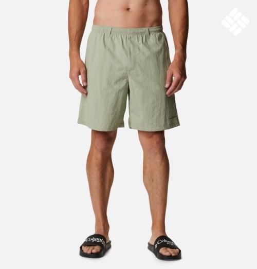 Men's Columbia PFG Backcast III Water Shorts Olive | CA-N4035