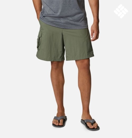 Men's Columbia PFG Bahama Shorts Olive | CA-D0AL3