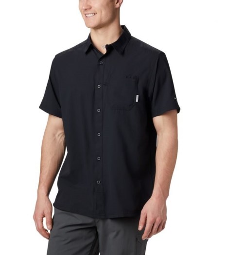 Men's Columbia PFG Slack Tide Camp Shirts Black | CA-XL10C