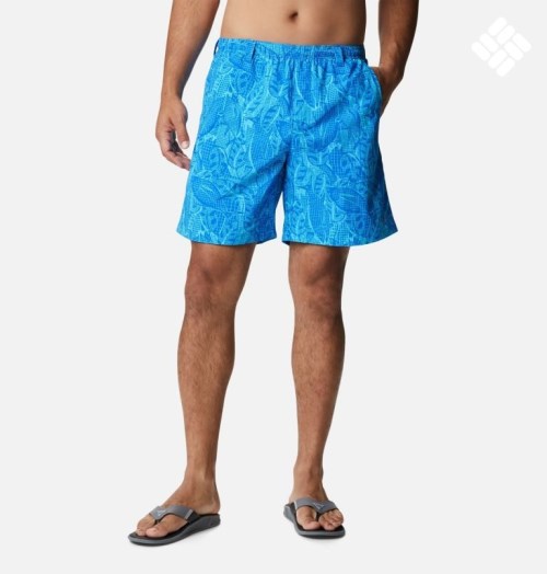 Men's Columbia PFG Super Backcast Water Shorts Blue | CA-I4C81