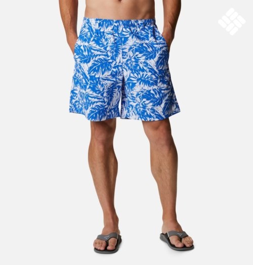 Men's Columbia PFG Super Backcast Water Shorts Blue | CA-J50LA