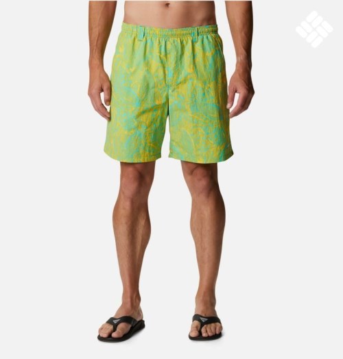 Men's Columbia PFG Super Backcast Water Shorts Green | CA-T5814