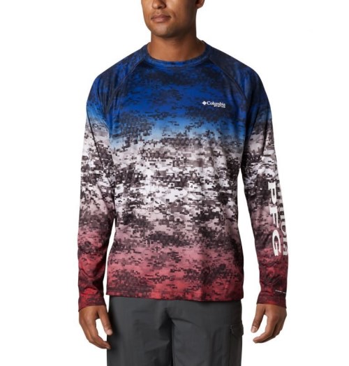 Men's Columbia PFG Super Terminal Tackle Long Sleeve Sweatshirts Multicolor | CA-L53L1