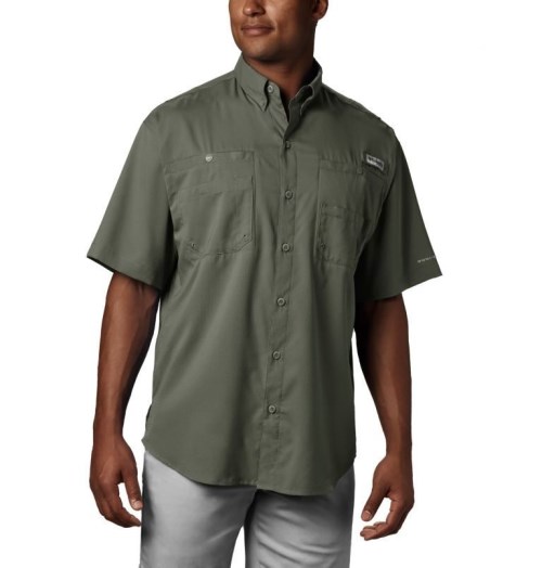 Men's Columbia PFG Tamiami II Short Sleeve Shirts Dark Grey | CA-P108A