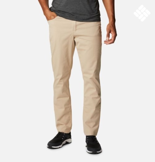 Men's Columbia Pacific Ridge 5 Pocket Pants Khaki | CA-Q0435