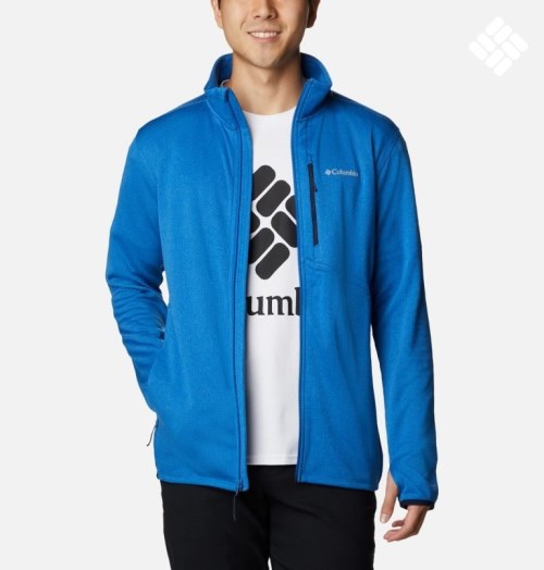 Men's Columbia Park View Full Zip Fleece Jackets Blue | CA-B34L5