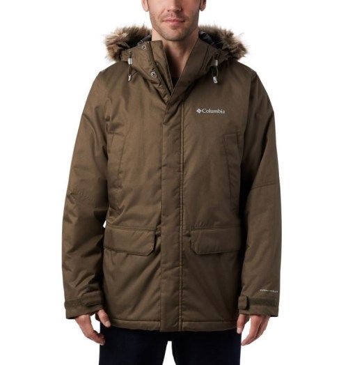 Men's Columbia Penns Creek II Parka Jackets Dark Brown | CA-C46LC