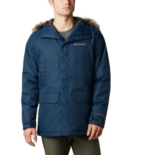 Men's Columbia Penns Creek II Parka Jackets Navy | CA-S18C5