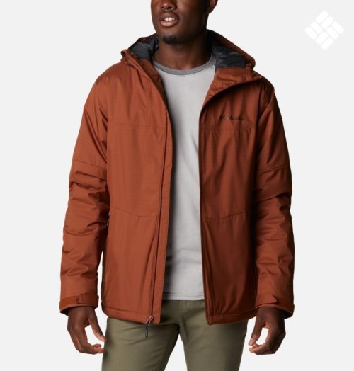 Men's Columbia Point Park Insulated Jackets Brown | CA-KC80L