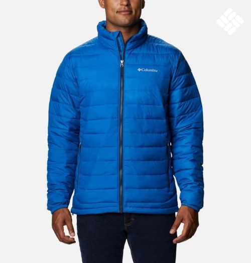 Men's Columbia Powder Lite Insulated Jackets Blue | CA-C4318