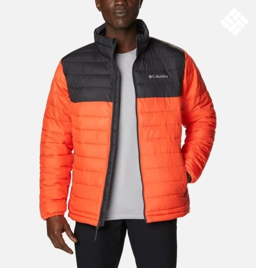 Men's Columbia Powder Lite Insulated Jackets Orange | CA-F6A35