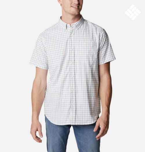 Men's Columbia Rapid Rivers II Short Sleeve Shirts White | CA-IC450