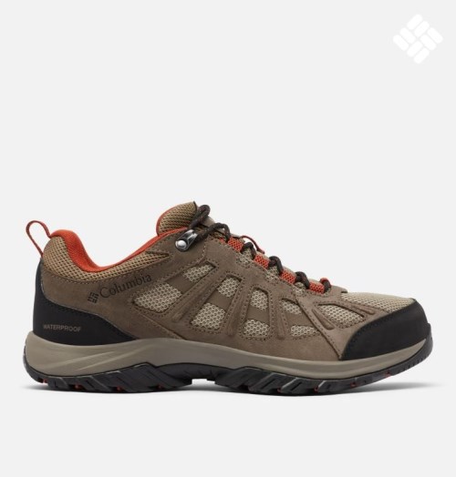 Men's Columbia Redmond III Waterproof Hiking Shoes Dark Brown | CA-D5A30