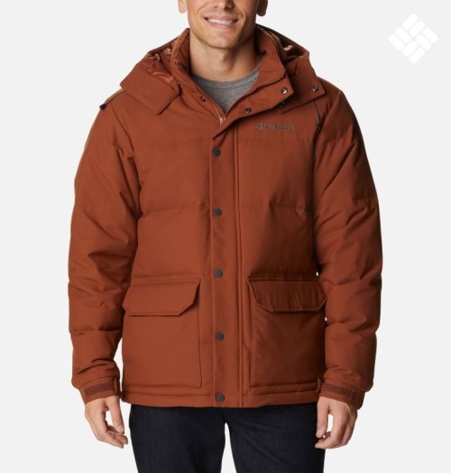 Men's Columbia Rockfall II Omni-Heat Infinity Down Jackets Brown | CA-I35C4