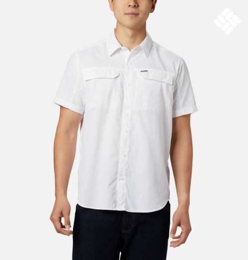 Men's Columbia Silver Ridge 2.0 Short Sleeve Shirts White | CA-LAL10