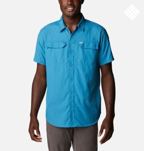 Men's Columbia Silver Ridge 2.0 Short Sleeve Shirts Blue | CA-S158A