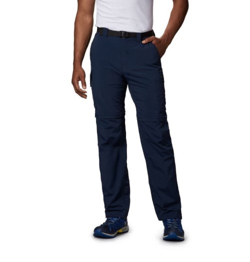 Men's Columbia Silver Ridge Convertible Pants Navy | CA-D4C58