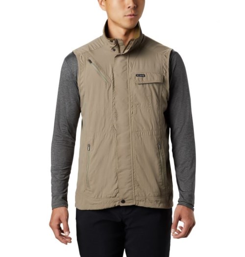 Men's Columbia Silver Ridge II Vest Khaki | CA-I851A