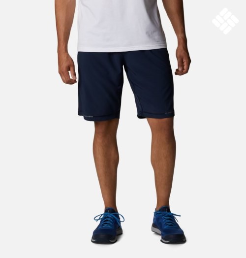 Men's Columbia Stealth Camp Active Short Shorts Navy | CA-FCAL8