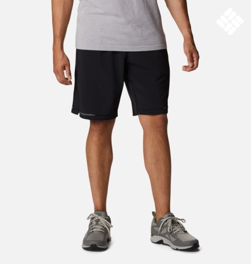 Men's Columbia Stealth Camp Active Short Shorts Black | CA-Y186L