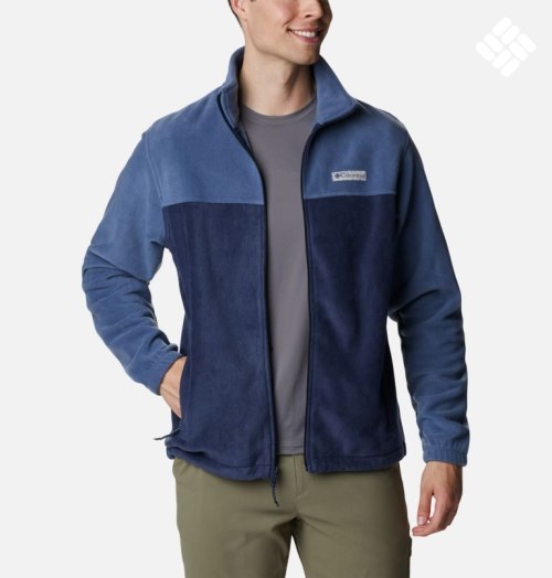 Men's Columbia Steens Mountain 2.0 Full Zip Fleece Jackets Navy | CA-I85CA