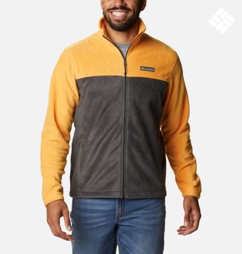 Men's Columbia Steens Mountain 2.0 Full Zip Fleece Jackets Mango / Black | CA-Y3156