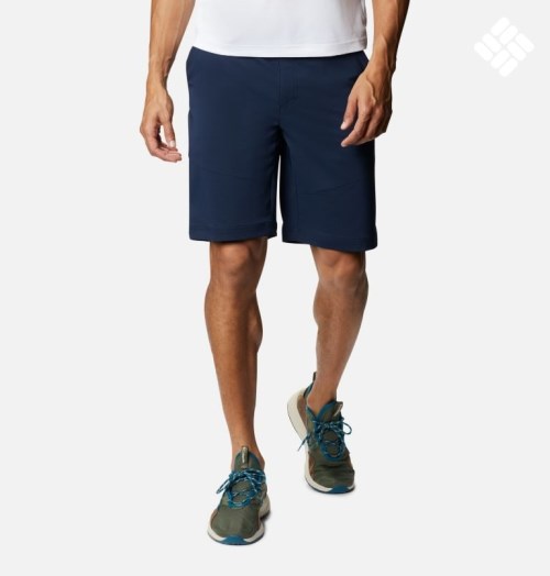 Men's Columbia Tech Trail Shorts Navy | CA-Z3AC0