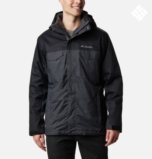 Men's Columbia Timberline Triple Interchange Jackets Black | CA-E618C